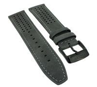 Lotus Watches Uhrenarmband 22mm grau Leder Lochmuster 18567/3 18567