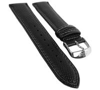 Lotus Watches Uhrenarmband 22mm Leder schwarz Lochmuster 18578 18578/3