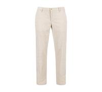 Alberto Herren Hose Chino Lou, Regular Fit, Baumwolle-Leinen, beigegraublau kariert, 36/34