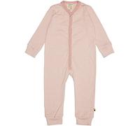 loud + proud Baby - Mädchen Feinripp, Bio Baumwolle Und GOTS Zertifiziert Schlafoverall, Powder, 62-68 EU