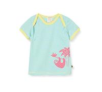 loud + proud Baby - Mädchen Striped T-Shirt with Print Organic Cotton T-Shirt, per Pack Grün (Mint MIN), 62/68 (Herstellergröße: 62/68)