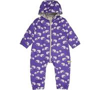 loud + proud Baby - Mädchen Wasserabweisend, Wattiert, Gots Zertifiziert Overall, Violet, 86-92 EU