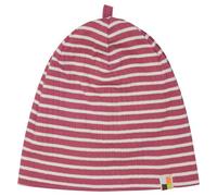 loud + proud Babys & Kinder Beanie gestreift mit Rippe, GOTS-zertifiziert Rouge(Pink) 74/80
