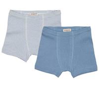 loud + proud Babys & Kinder Doppelpack Boxer aus Feinripp, GOTS-zertifiziert Dusk/Blau 110/116