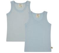 loud + proud Babys & Kinder Doppelpack Unterhemden aus Feinripp, GOTS-zertifiziert Eisblau(Blau) 98/104