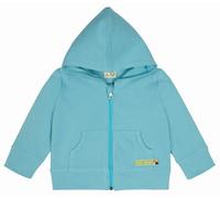 loud + proud Babys & Kinder Kapuzenjacke Rippenstruktur, GOTS-zertifiziert Cyan(Petrol) 110/116