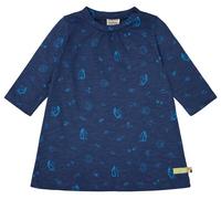 loud + proud Babys & Kinder Kleid Slub Jersey mit Druck, GOTS-zertifiziert Ultramarine(Blau) 74/80