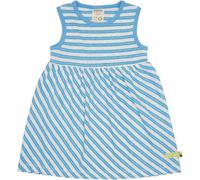 loud + proud Babys & Kinder Kleid Streifen mit Leinen, GOTS-zertifiziert Basin(Blau) 122/128