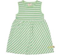 loud + proud Babys & Kinder Kleid Streifen mit Leinen, GOTS-zertifiziert Opal(Grün) 110/116