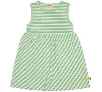 loud + proud Babys & Kinder Kleid Streifen mit Leinen, GOTS-zertifiziert Opal(Grün) 98/104