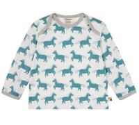 loud + proud Babys & Kinder Langarm Oberteil, GOTS-zertifiziert Blau (Ponys) 74/80