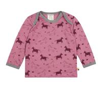 loud + proud Babys & Kinder Langarm Oberteil Pony Weide, GOTS-zertifiziert Lila 74/80