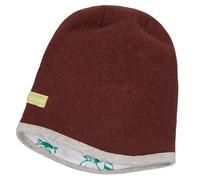 loud + proud Babys & Kinder Mütze Wollfleece, GOTS-zertifiziert Wood(Braun) 122/128