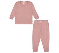 loud + proud Babys & Kinder Schlafanzug, Pyjama Streifen aus Feinripp, GOTS-zertifiziert Blossom/Rosa 122/128