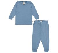 loud + proud Babys & Kinder Schlafanzug, Pyjama Uni aus Feinripp, GOTS-zertifiziert Dusk/Blau 110/116