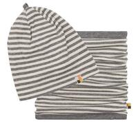 loud + proud Babys & Kinder, Set Mütze + Schlauchschal, GOTS-zertifiziert Grey (Grau) 62/68