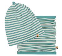 loud + proud Babys & Kinder, Set Mütze + Schlauchschal, GOTS-zertifiziert Oregano (Grün) 86/92