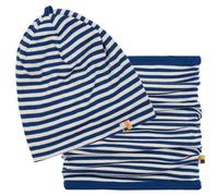 loud + proud Babys & Kinder, Set Mütze + Schlauchschal, GOTS-zertifiziert Ultramarine (Blau) 74/80