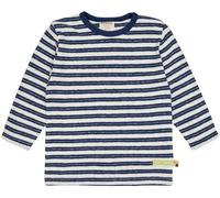 loud + proud Babys & Kinder Shirt Streifen mit Leinen, GOTS-zertifiziert Ultramarine(Blau) 74/80