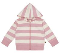 loud + proud Babys & Kinder Sweatjacke mit Blockstreifen, GOTS-zertifiziert Aster(Rosa) 74/80