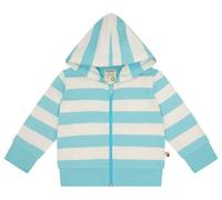 loud + proud Babys & Kinder Sweatjacke mit Blockstreifen, GOTS-zertifiziert Cyan(Blau) 110/116
