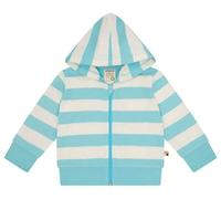 loud + proud Babys & Kinder Sweatjacke mit Blockstreifen, GOTS-zertifiziert Cyan(Blau) 98/104