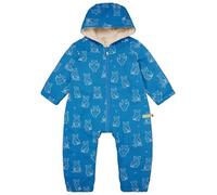 loud + proud Babys & Kinder Wasserabweisender Overall mit Teddyfutter, , GOTS-zertifiziert Azur(Blau) 86/92