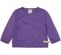 loud + proud Mädchen Wickeljacke Jacquard Strick, GOTS-Zertifiziert Jacke, Violet, 110-116 EU