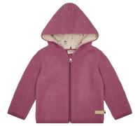 loud + proud Babys & Kinder Wollfleece-Jacke mit Kapuze, GOTS-zertifiziert Grape(Rosa) 110/116