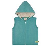 loud + proud Babys & Kinder Wollfleece-Weste mit Kapuze, GOTS-zertifiziert Oregano(Grün) 86/92