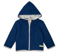 loud + proud Babys & Kinder Wollfleece-Jacke mit Kapuze, GOTS-zertifiziert Ultramarine(Blau) 74/80