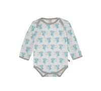 loud + proud Unisex Kinder und Baby Body Langarm mit Druck aus Bio Baumwolle (kbA), GOTS Zertifiziert, Lagoon, 86/92