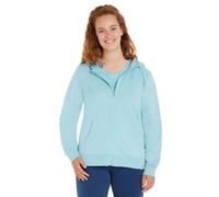 loud + proud Damen Sweat Kapuzenjacke, GOTS-zertifiziert Lagoon(Blau) 36