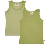 loud + proud Babys & Kinder Doppelpack Unterhemden aus Feinripp, GOTS-zertifiziert Avocado(Grün) 122/128
