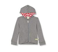 loud + proud Kapuzenjacke, GOTS-zertifiziert Grey(Grau) 134/140