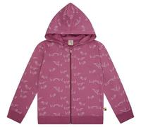 loud + proud Kinder Sweatjacke mit Kapuze, GOTS-zertifiziert Grape(Rosa) 134/140