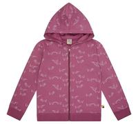 loud + proud Kinder Sweatjacke mit Kapuze, GOTS-zertifiziert Grape(Rosa) 158/164