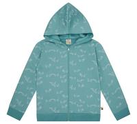loud + proud Kinder Sweatjacke mit Kapuze, GOTS-zertifiziert Oregano(Grün) 146/152