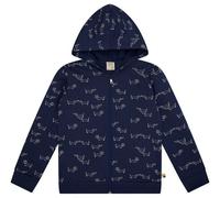 loud + proud Kinder Sweatjacke mit Kapuze, GOTS-zertifiziert Ultramarine(Blau) 134/140