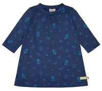 loud + proud Babys & Kinder Kleid Slub Jersey mit Druck, GOTS-zertifiziert Ultramarine(Blau) 86/92