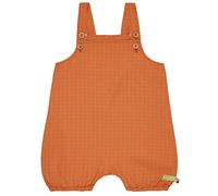 loud + proud Kurze Latzhose aus feinem Karo, GOTS Zertifiziert