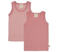 loud + proud Babys & Kinder Doppelpack Unterhemden aus Feinripp, GOTS-zertifiziert Blossom/Rosa 122/128
