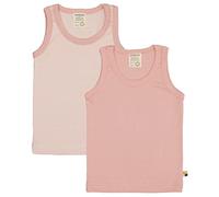 loud + proud Babys & Kinder Doppelpack Unterhemden aus Feinripp, GOTS-zertifiziert Powder/Rosa 122/128