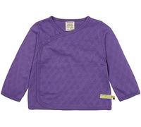 loud + proud Mädchen Wickeljacke Jacquard Strick, GOTS-Zertifiziert Jacke, Violet, 110-116 EU