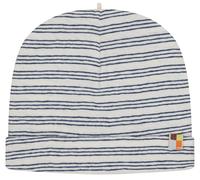 loud + proud Babys & Kinder Mütze Streifen mit Leinen, GOTS-zertifiziert Ultramarine(Blau) 62/68
