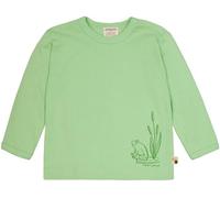 loud + proud Babys & Kinder Shirt Derby Rib mit Druck, GOTS-zertifiziert Opal(Grün) 74/80