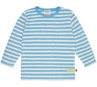 loud + proud Babys & Kinder Shirt Streifen mit Leinen, GOTS-zertifiziert Basin(Blau) 86/92