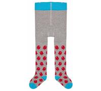 loud + proud Strumpfhose, GOTS-zertifiziert Grau/Birds 122/128