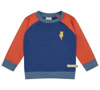 loud + proud Babys & Kinder Sweatshirt Colorblock, GOTS-zertifiziert Ultramarine/Cinnamon(Blau/Orange) 62/68