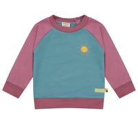 loud + proud Babys & Kinder Sweatshirt Colorblock, GOTS-zertifiziert Topaz/Grape(Petrol/Lila) 74/80